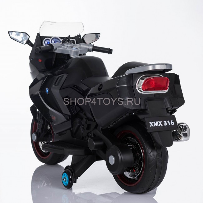 Детский электромобиль мотоцикл BMW K1200GT Black 12V - XMX316-BLACK Детский электромобиль мотоцикл BMW K1200GT Black 12V - XMX316-BLACK