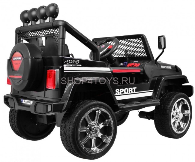 Детский электромобиль Black Jeep 4WD 12V - S2388 Детский электромобиль Black Jeep 4WD 12V - S2388