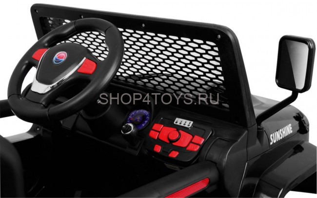Детский электромобиль Black Jeep 4WD 12V - S2388 Детский электромобиль Black Jeep 4WD 12V - S2388