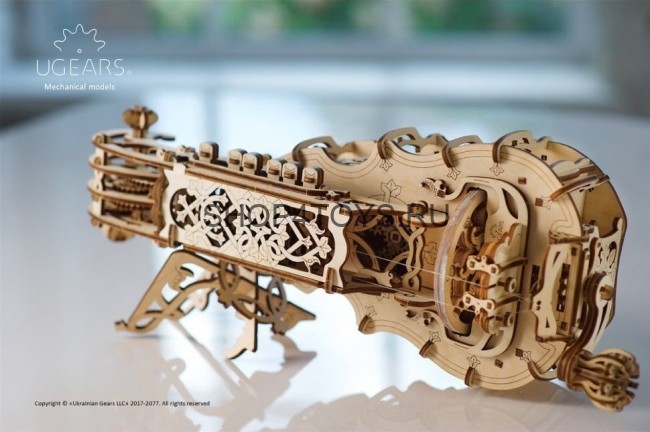 Деревянный 3D конструктор Ugears "Харди-Гарди струнный инструмент" - 70030 Деревянный 3D конструктор Ugears "Харди-Гарди струнный инструмент" - 70030