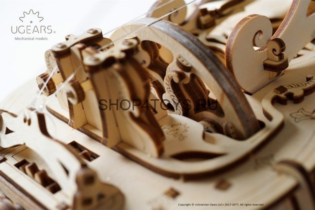 Деревянный 3D конструктор Ugears "Харди-Гарди струнный инструмент" - 70030 Деревянный 3D конструктор Ugears "Харди-Гарди струнный инструмент" - 70030