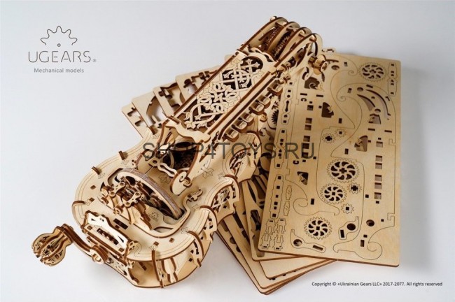 Деревянный 3D конструктор Ugears "Харди-Гарди струнный инструмент" - 70030 Деревянный 3D конструктор Ugears "Харди-Гарди струнный инструмент" - 70030