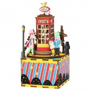 Деревянный 3D конструктор - музыкальная шкатулка Robotime "Phone Booth" - AM401 Деревянный 3D конструктор - музыкальная шкатулка Robotime "Phone Booth" - AM401