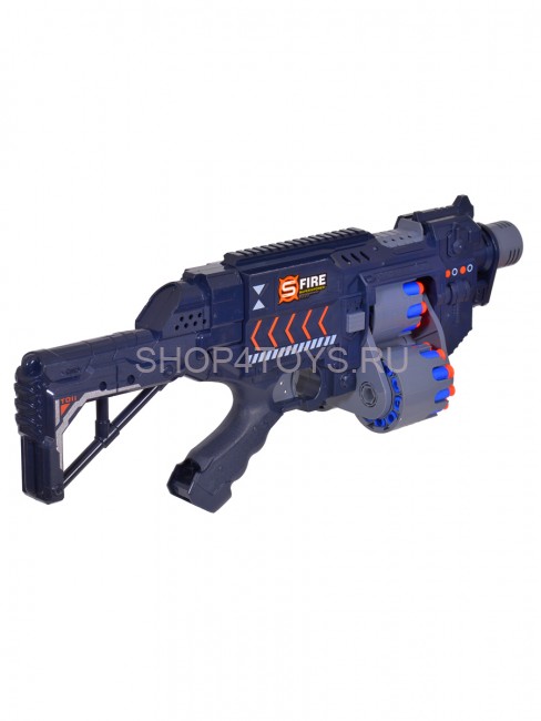 Автомат черный на батарейках с мягкими пулями - G2B