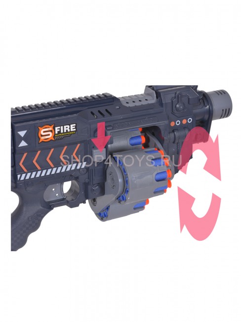 Автомат черный на батарейках с мягкими пулями - G2B