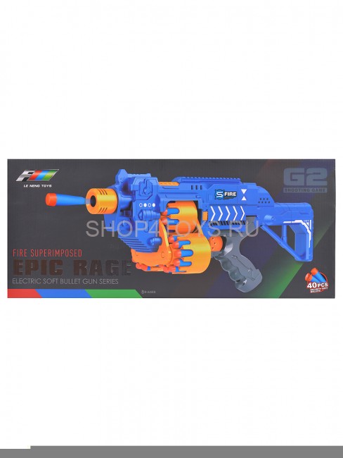 Автомат черный на батарейках с мягкими пулями - G2B