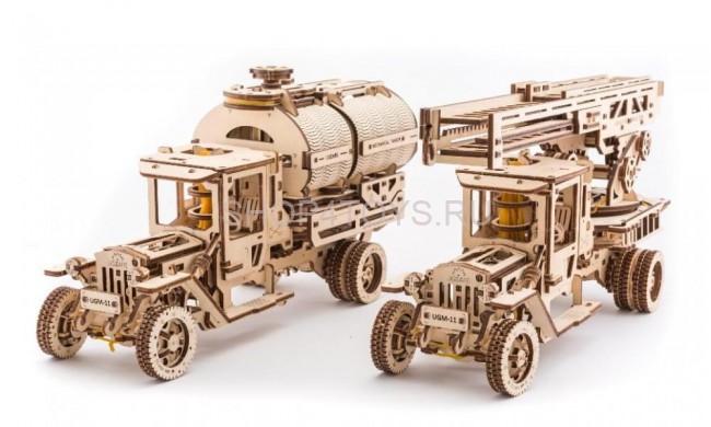 Деревянный 3D конструктор Ugears "Дополнение к грузовику UGM-11" - 70019 Деревянный 3D конструктор Ugears "Дополнение к грузовику UGM-11" - 70019