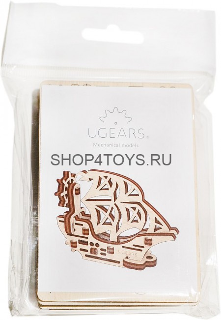 Деревянный 3D пазл Фиджет Ugears "Корабли" - 70035 Деревянный 3D пазл Фиджет Ugears "Корабли" - 70035
