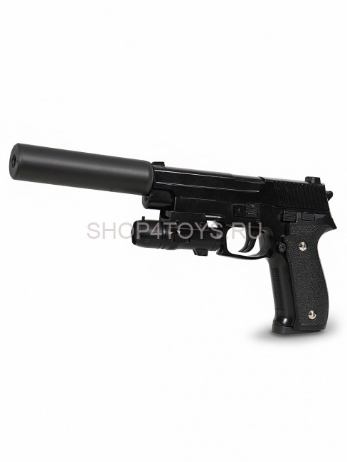 Пневматический пистолет SIG 226 с глушителем и ЛЦУ (металл, 20 см) - G.26A Пневматический пистолет SIG 226 с глушителем и ЛЦУ (металл, 20 см) - G.26A