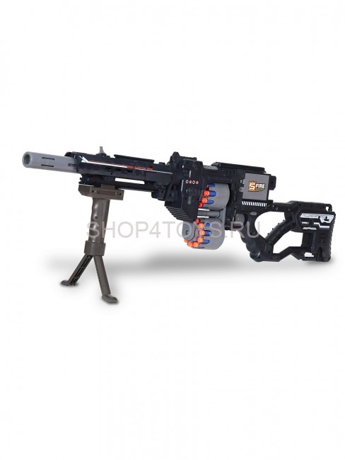 Винтовка черная на батарейках с мягкими пулями - G3B