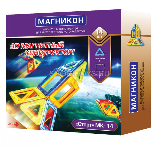Магнитный 3D конструктор Магникон Старт MK-14 - MK-14 Магнитный 3D конструктор Магникон Старт MK-14 - MK-14