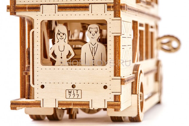 Деревянный механический 3D-пазл Wooden City Лондонский автобус - WR303 Деревянный механический 3D-пазл Wooden City Лондонский автобус - WR303