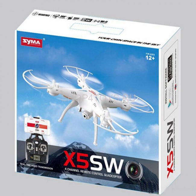 Радиоуправляемый квадрокоптер с камерой FPV WiFi Syma X5SW 2.4Ghz - X5SW Радиоуправляемый квадрокоптер с камерой FPV WiFi Syma X5SW 2.4Ghz - X5SW