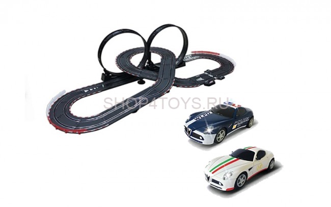 Гоночный автотрек Top Racer Alfa Romeo 1:43 (2 машинки, 6 метров) - TR-01L Гоночный автотрек Top Racer Alfa Romeo 1:43 (2 машинки, 6 метров) - TR-01L