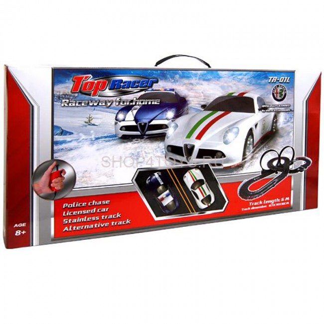 Гоночный автотрек Top Racer Alfa Romeo 1:43 (2 машинки, 6 метров) - TR-01L Гоночный автотрек Top Racer Alfa Romeo 1:43 (2 машинки, 6 метров) - TR-01L