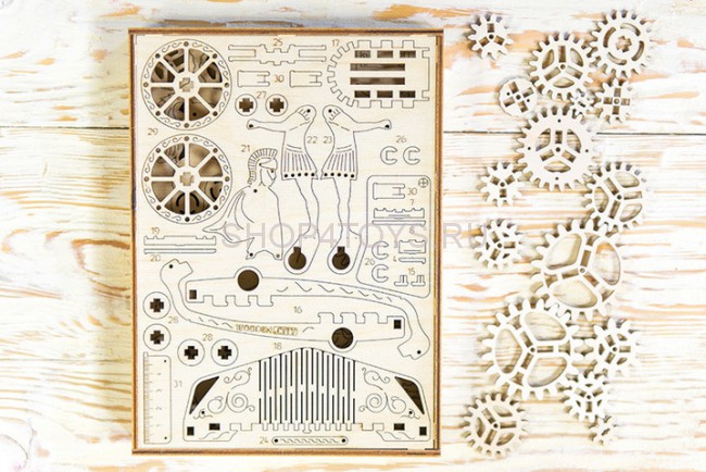 Деревянный механический 3D-пазл Wooden City Римская колесница - WR301 Деревянный механический 3D-пазл Wooden City Римская колесница - WR301