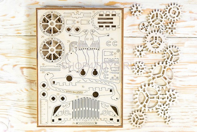 Деревянный механический 3D-пазл Wooden City Римская колесница - WR301 Деревянный механический 3D-пазл Wooden City Римская колесница - WR301