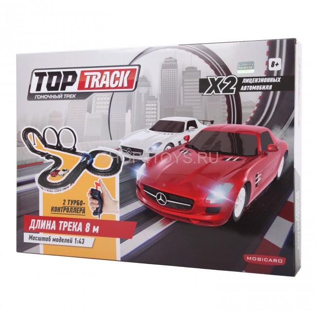 Гоночный автотрек Top Racer Merсedes SLS 1:43 (2 машинки, 8 метров) - TR-05L Гоночный автотрек Top Racer Merсedes SLS 1:43 (2 машинки, 8 метров) - TR-05L