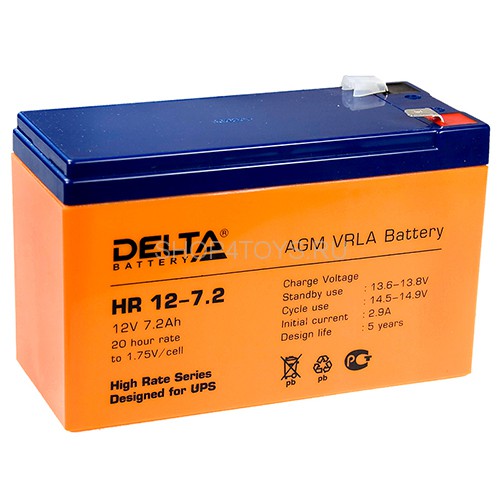 Аккумулятор Delta HR 12-7.2 Аккумулятор Delta HR 12-7.2