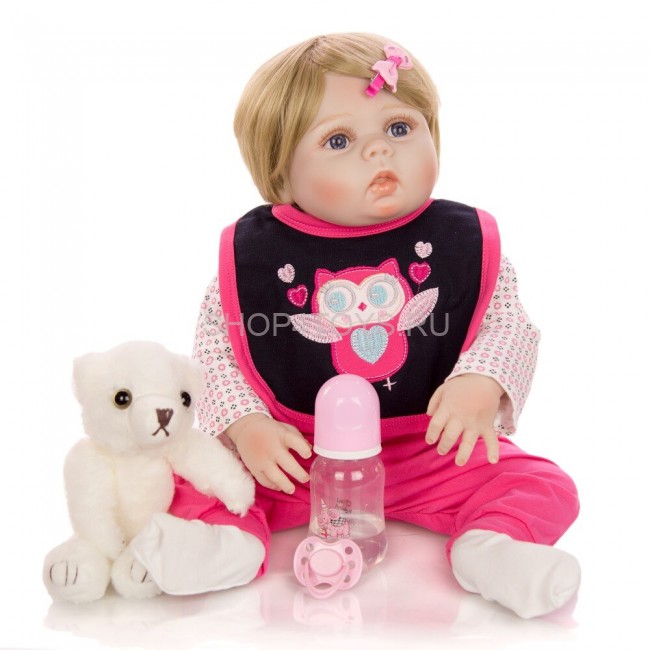 Реборн девочка силиконовая блондинка Анюта
