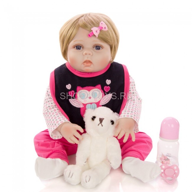 Реборн девочка силиконовая блондинка Анюта
