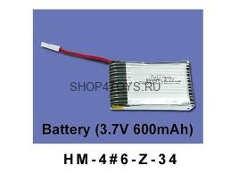 Аккумулятор 3.7V 600mAh Li-Po - HM-4#6-Z-34