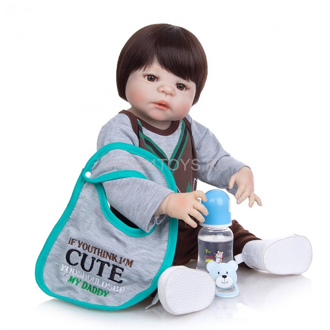 Реборн силиконовый мальчик Олежка