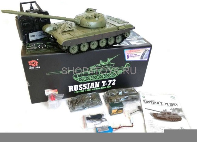 Радиоуправляемый танк Heng Long Т-72 MS version V7.0 масштаб 1:16 RTR 2.4GHz - 3939-1UpgA Радиоуправляемый танк Heng Long Т-72 MS version V7.0 масштаб 1:16 RTR 2.4GHz - 3939-1UpgA