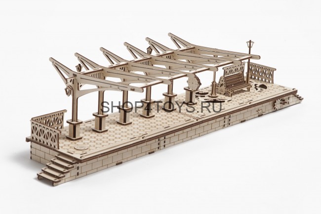 Деревянный 3D конструктор Ugears "Перрон" - 70013 Деревянный 3D конструктор Ugears "Перрон" - 70013