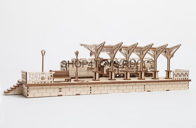 Деревянный 3D конструктор Ugears "Перрон" - 70013 Деревянный 3D конструктор Ugears "Перрон" - 70013