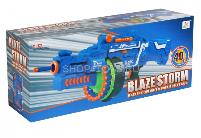 Автомат "BlazeStorm" с мягкими пулями на батарейках - 7050 Автомат "BlazeStorm" с мягкими пулями на батарейках - 7050