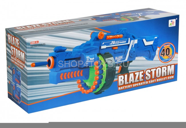 Автомат "BlazeStorm" с мягкими пулями на батарейках - 7050 Автомат "BlazeStorm" с мягкими пулями на батарейках - 7050