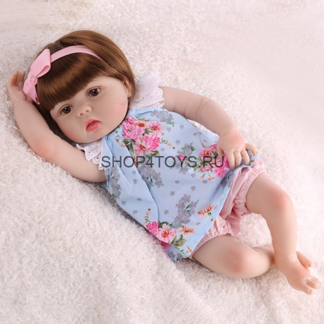 Реборн девочка с силиконовым телом Цветана