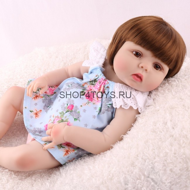 Реборн девочка с силиконовым телом Цветана