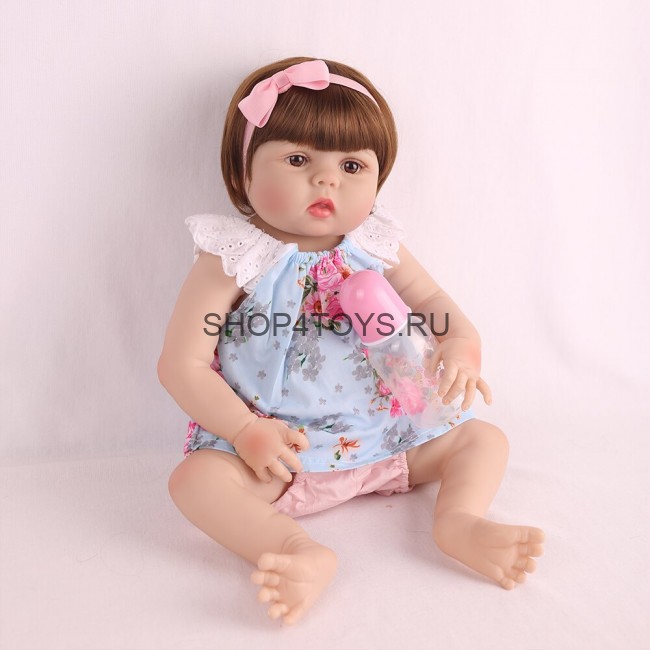 Реборн девочка с силиконовым телом Цветана