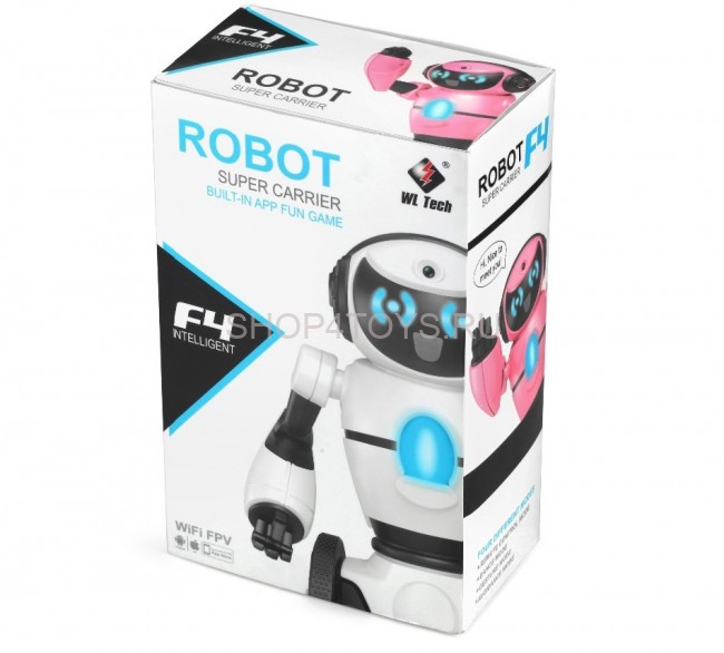 Розовый робот WL toys F4 c WiFi FPV камерой, управление через APP - WLT-F4-PINK Розовый робот WL toys F4 c WiFi FPV камерой, управление через APP - WLT-F4-PINK