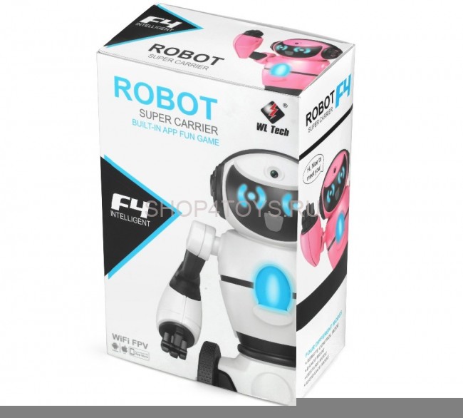 Розовый робот WL toys F4 c WiFi FPV камерой, управление через APP - WLT-F4-PINK Розовый робот WL toys F4 c WiFi FPV камерой, управление через APP - WLT-F4-PINK