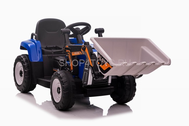 Детский электромобиль XMX трактор с ковшом (синий, EVA, пульт, 12V) - XMX611U-BLUE