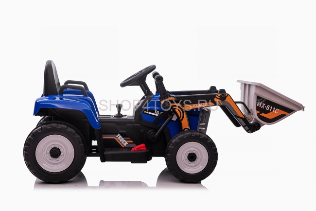 Детский электромобиль XMX трактор с ковшом (синий, EVA, пульт, 12V) - XMX611U-BLUE