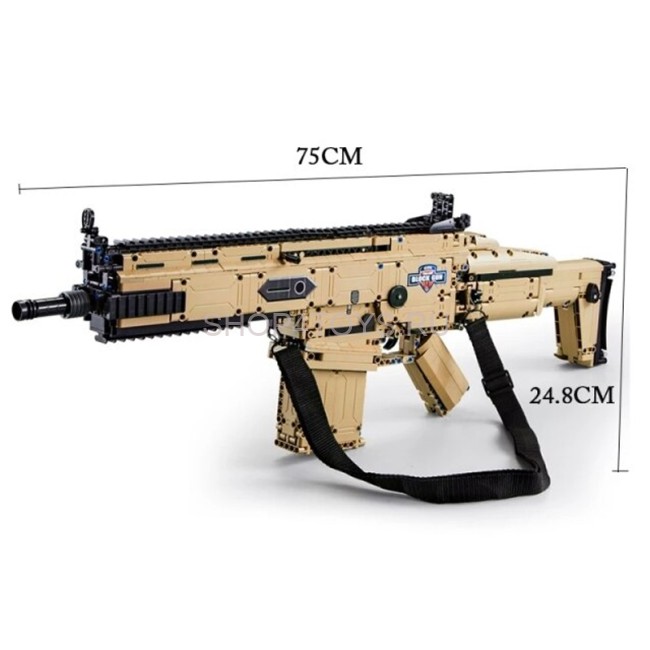 Конструктор Cada штурмовая винтовка Scar, 1406 элементов - C81021W Конструктор Cada штурмовая винтовка Scar, 1406 элементов - C81021W