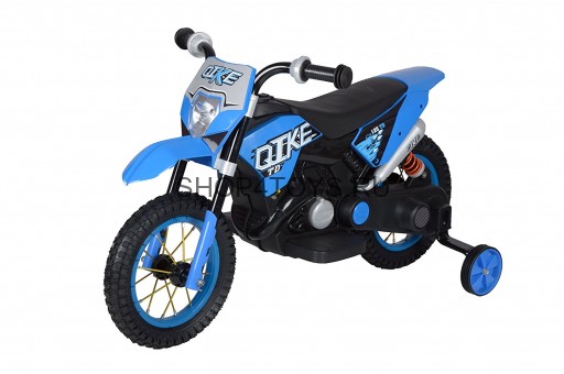 Детский кроссовый электромотоцикл Qike TD Blue 6V - QK-3058-BLUE Детский кроссовый электромотоцикл Qike TD Blue 6V - QK-3058-BLUE