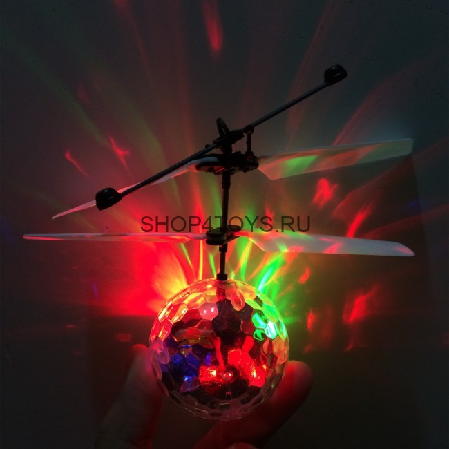 Радиоуправляемая игрушка - вертолет Flying Ball Мигающий Шар - 1318