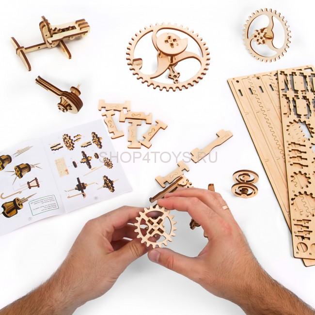 Деревянный 3D конструктор Ugears "Таймер-секундомер  на 20 мин" - 70004 Деревянный 3D конструктор Ugears "Таймер-секундомер  на 20 мин" - 70004