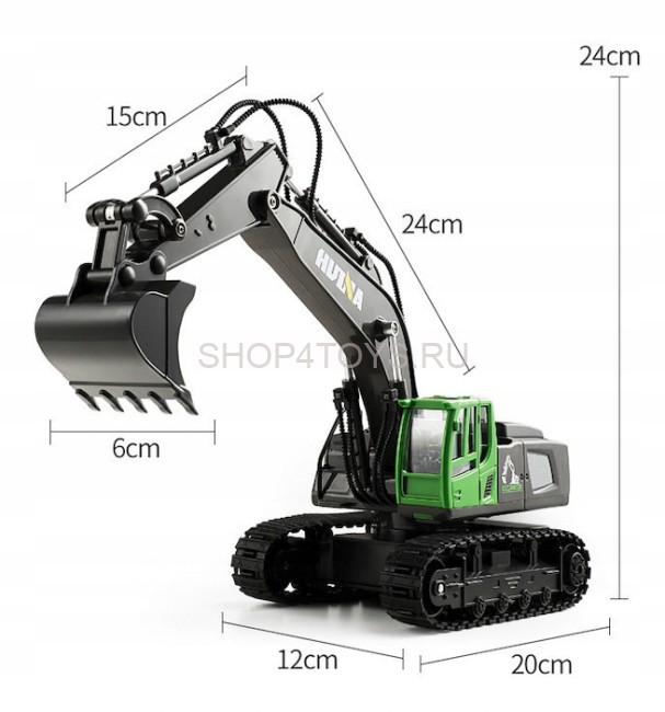 Радиоуправляемый экскаватор HUI NA TOYS масштаб 1:18 2.4G - HN1558-GREEN Радиоуправляемый экскаватор HUI NA TOYS масштаб 1:18 2.4G - HN1558-GREEN