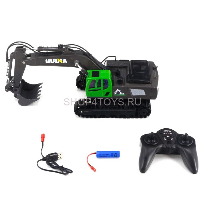 Радиоуправляемый экскаватор HUI NA TOYS масштаб 1:18 2.4G - HN1558-GREEN Радиоуправляемый экскаватор HUI NA TOYS масштаб 1:18 2.4G - HN1558-GREEN