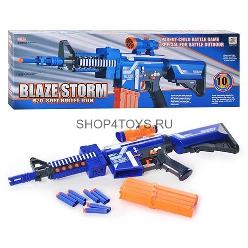 Автомат "BlazeStorm" с мягкими пулями на батарейках - 7054 Автомат "BlazeStorm" с мягкими пулями на батарейках - 7054