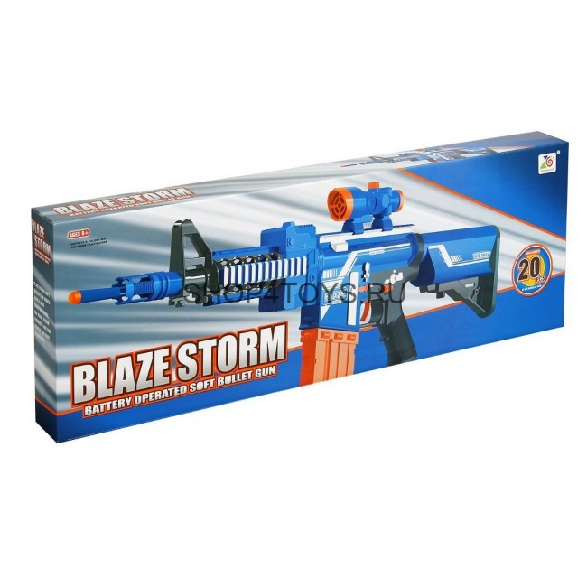 Автомат "BlazeStorm" с мягкими пулями на батарейках - 7054 Автомат "BlazeStorm" с мягкими пулями на батарейках - 7054