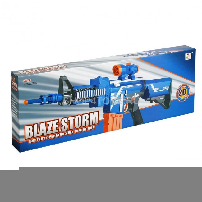 Автомат "BlazeStorm" с мягкими пулями на батарейках - 7054 Автомат "BlazeStorm" с мягкими пулями на батарейках - 7054