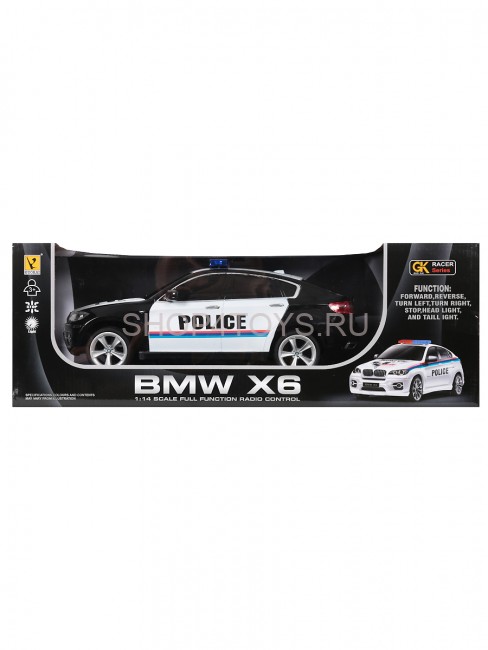 Радиоуправляемая машина BMW X6 POLICE 1:14 - 866-1401P-BLACK Радиоуправляемая машина BMW X6 POLICE 1:14 - 866-1401P-BLACK