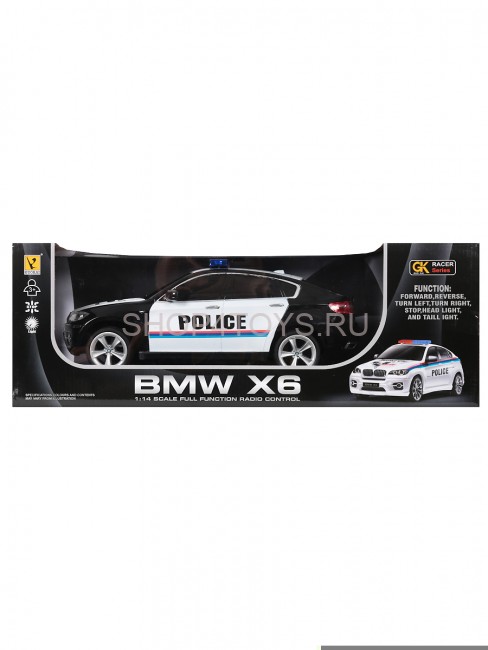 Радиоуправляемая машина BMW X6 POLICE 1:14 - 866-1401P-BLACK Радиоуправляемая машина BMW X6 POLICE 1:14 - 866-1401P-BLACK